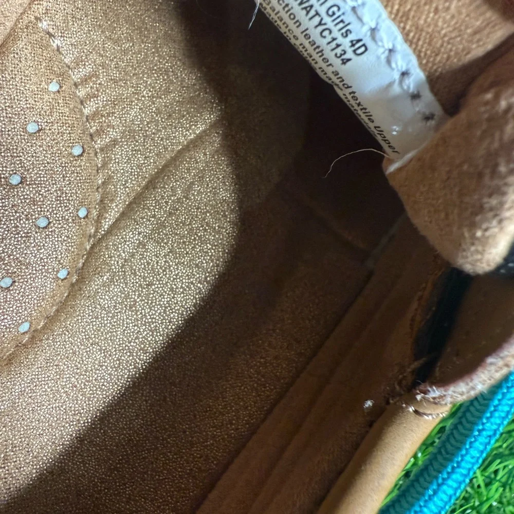 Austin Trading Co Kids Tan and Blue Boat Shoes